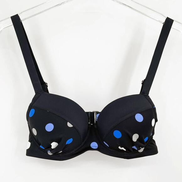 SWIMSUITS FOR ALL Polka Dot Underwire Bikini Top - Picture 1 of 4